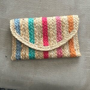 Woven jute clutch